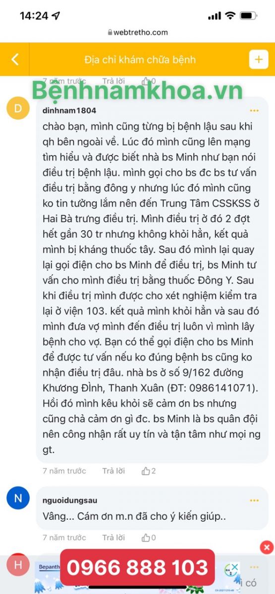 Phàn hổi kết quả chữa bệnh lậu bằng đông y 2 Phàn hổi kết quả chữa bệnh lậu bằng đông y 2